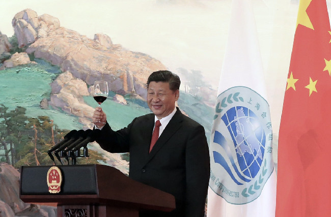 習近平在上海合作組織青島峰會歡迎宴會上的祝酒辭